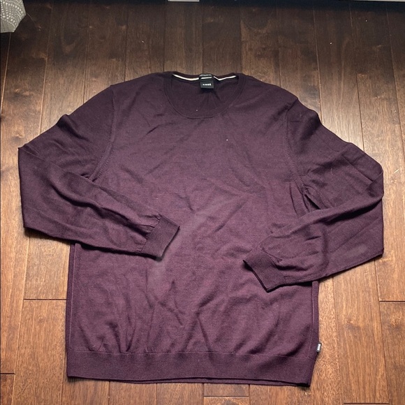 Boss Purple Crewneck Sweater with Long Sleeves - Picture 1 of 9